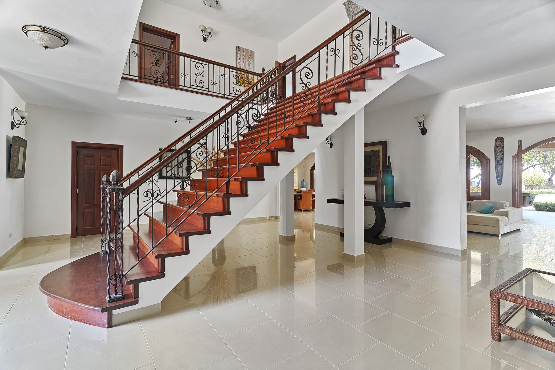 Staircase leading to the upstairs bedrooms